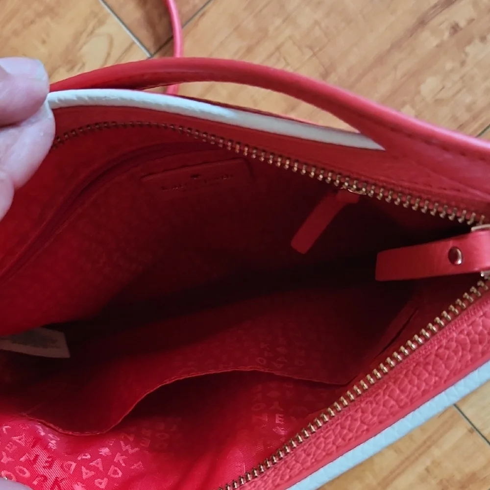 Kate Spade Pink Leather Shoulder Bag with White Tassel